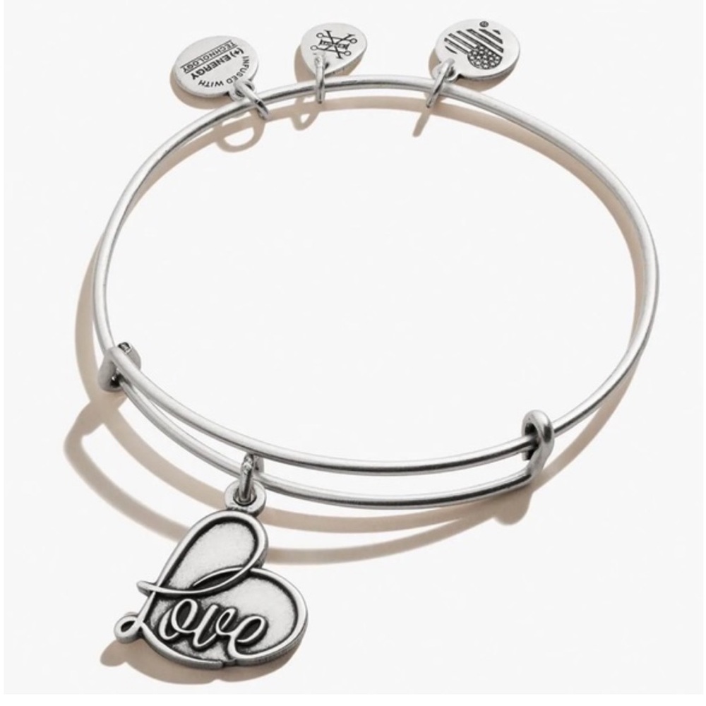 Alex and Ani Silver Love Heart Bracelet